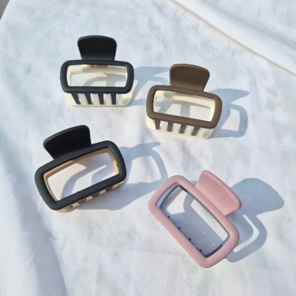 4 pcs matt double color hair claw clips set (Copy)