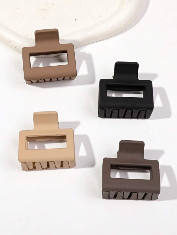 matt color hair claw clips set - Image 2