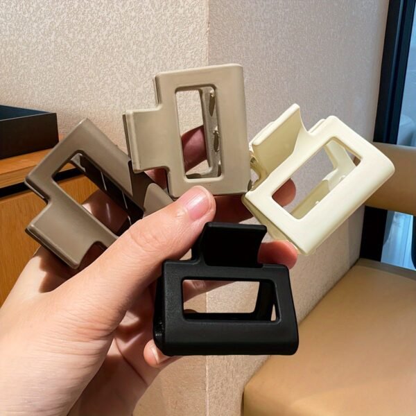 matt color hair claw clips set